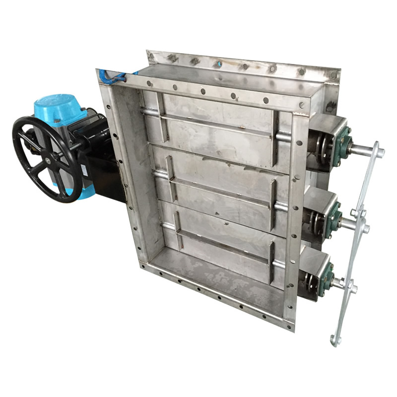 Rectangular baffle regulating air valve