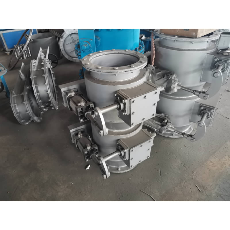 Pneumatic double layer discharge valve